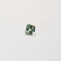 1 carat asscher cut parti mint green sapphire