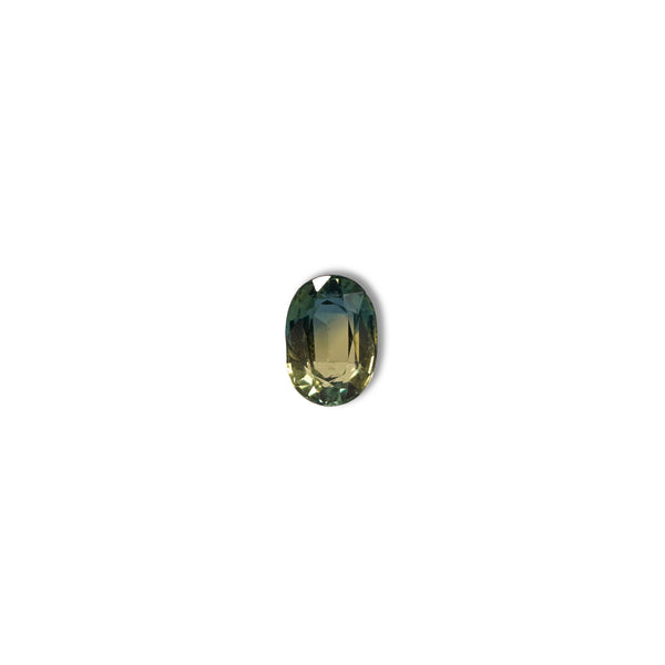 Australian Teal 1CT Oval cut sapphire face-up view — Ruhuna Gemstones
