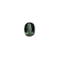 Australian Teal 1.15CT Oval cut sapphire face-up view — Ruhuna Gemstones