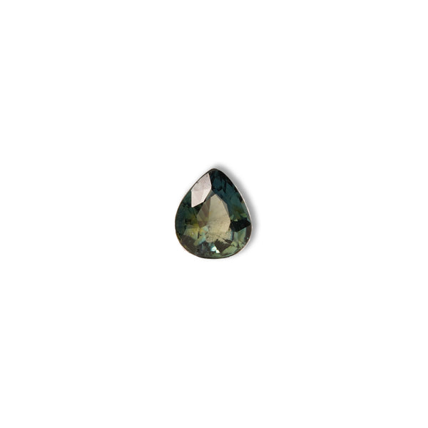 Madagascar 1CT Pear cut sapphire face-up view — Ruhuna Gemstones