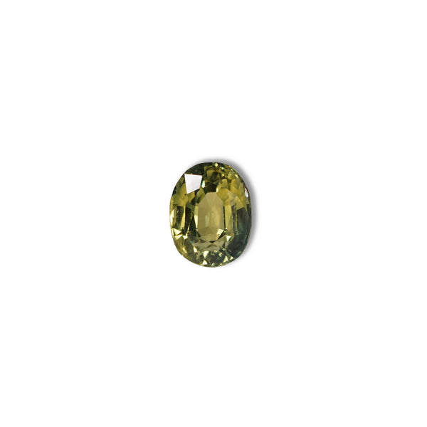 Australian Teal 1.55CT Oval cut sapphire face-up view — Ruhuna Gemstones