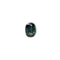 Australian Teal 1.95CT Oval cut sapphire face-up view — Ruhuna Gemstones