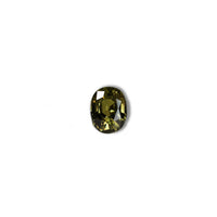 1.70ct Australian parti sapphire oval — deep olive to forest green, face-up view — Ruhuna Gemstones