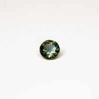 Australian 1.35CT Round cut sapphire top-down view — Ruhuna Gemstones
