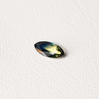 Australian Teal 1.1CT Marquise cut sapphire side profile — Ruhuna Gemstones