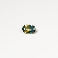 Australian Teal 1CT Oval cut sapphire top-down view — Ruhuna Gemstones