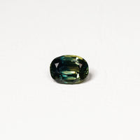 Australian Teal 1.95CT Oval cut sapphire top-down view — Ruhuna Gemstones