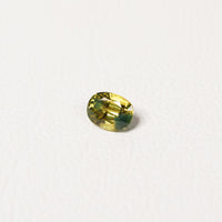 Australian Yellow 1.05CT Oval cut sapphire top-down view — Ruhuna Gemstones