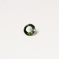 Australian 1.35CT Round cut sapphire side profile — Ruhuna Gemstones