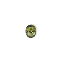 1 carat pear parti teal sapphire with mixed green and yellow color.