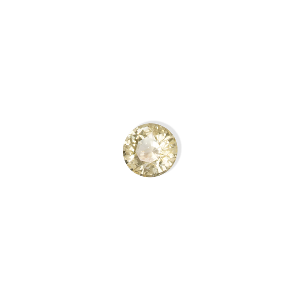 1.56 carat round cut yellow ceylon sapphire