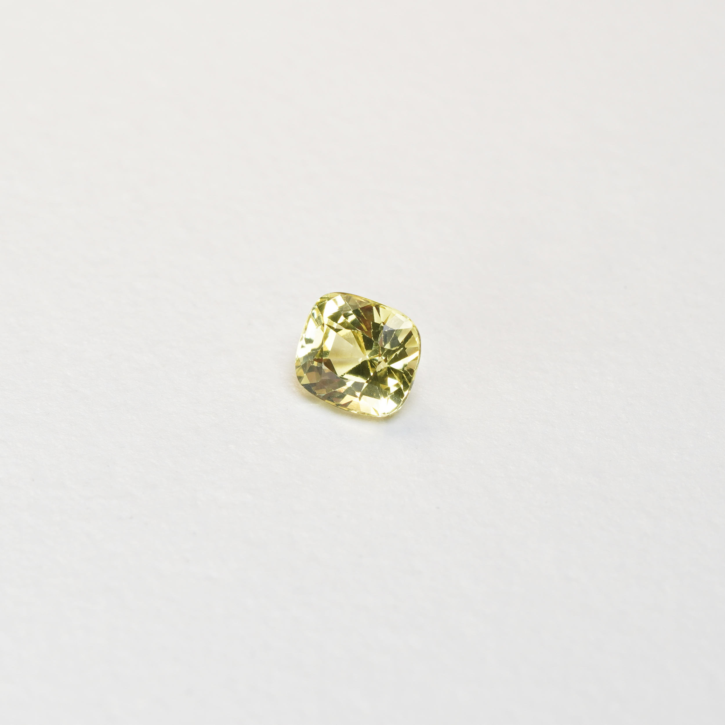 1.1 carat cushion cut yellow sapphire