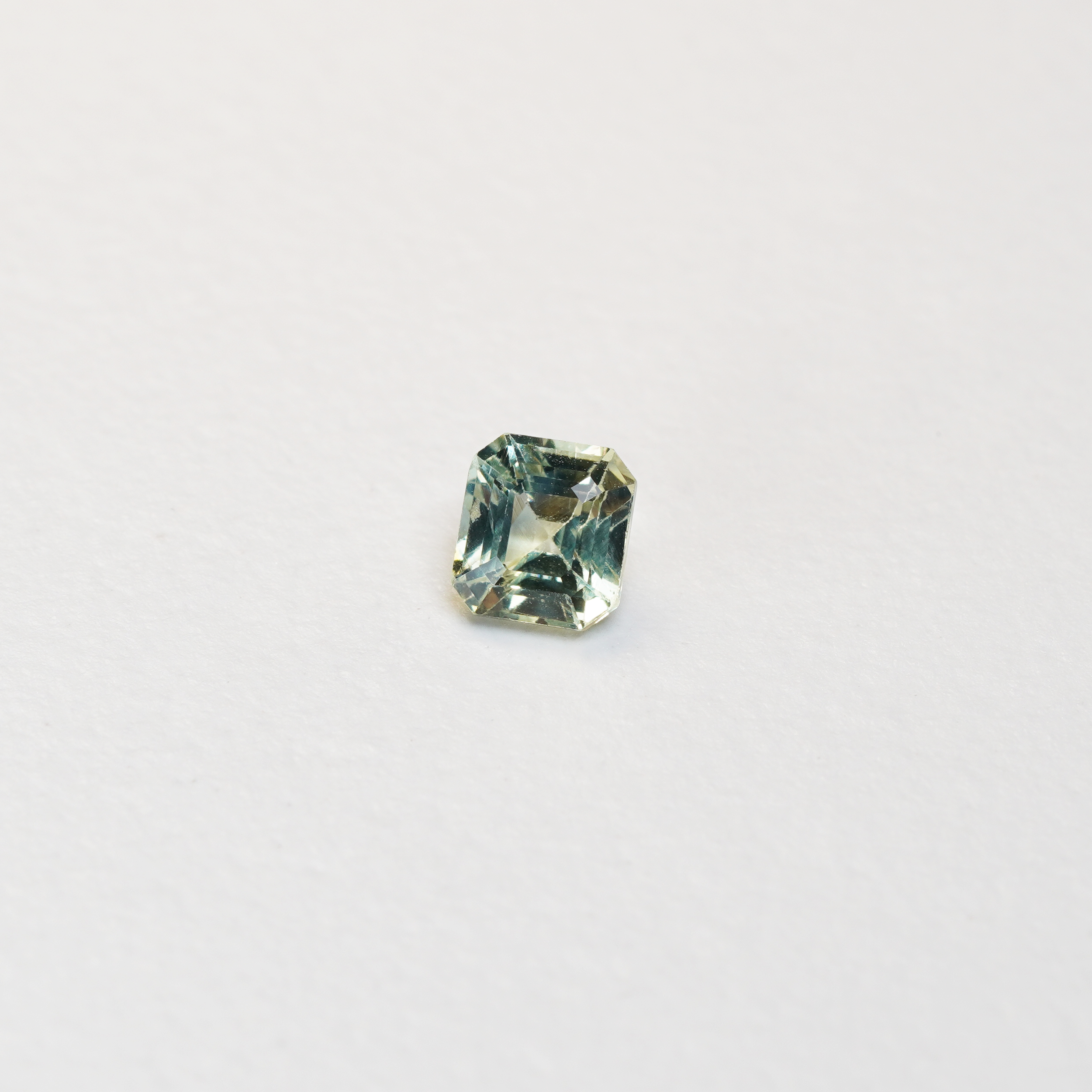 1 carat asscher cut parti mint green sapphire 