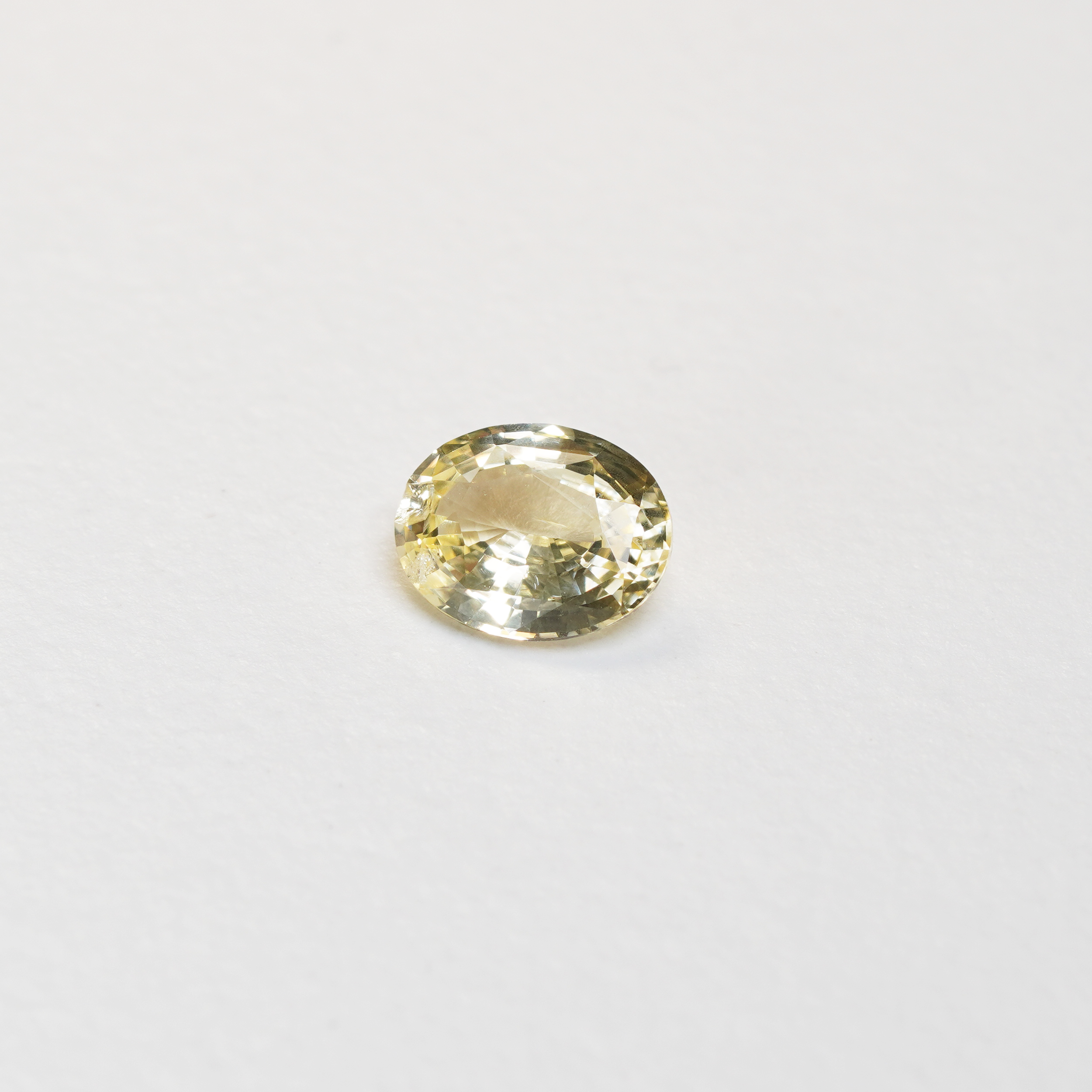 1.80 carat oval cut yellow ceylon sapphire