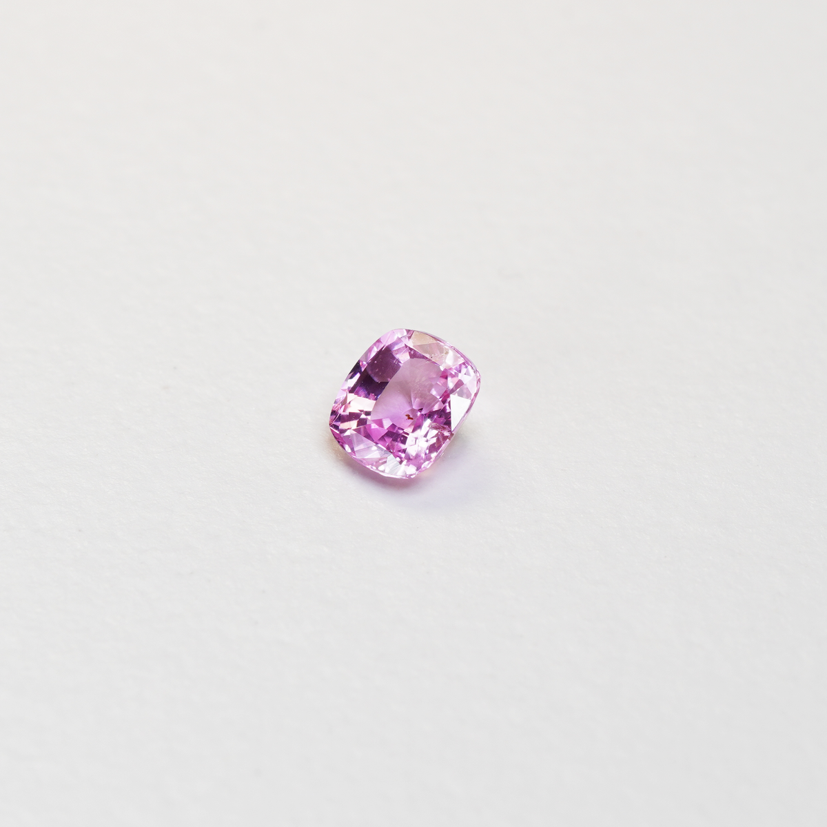 1.1 carat cushion cut pink sapphire