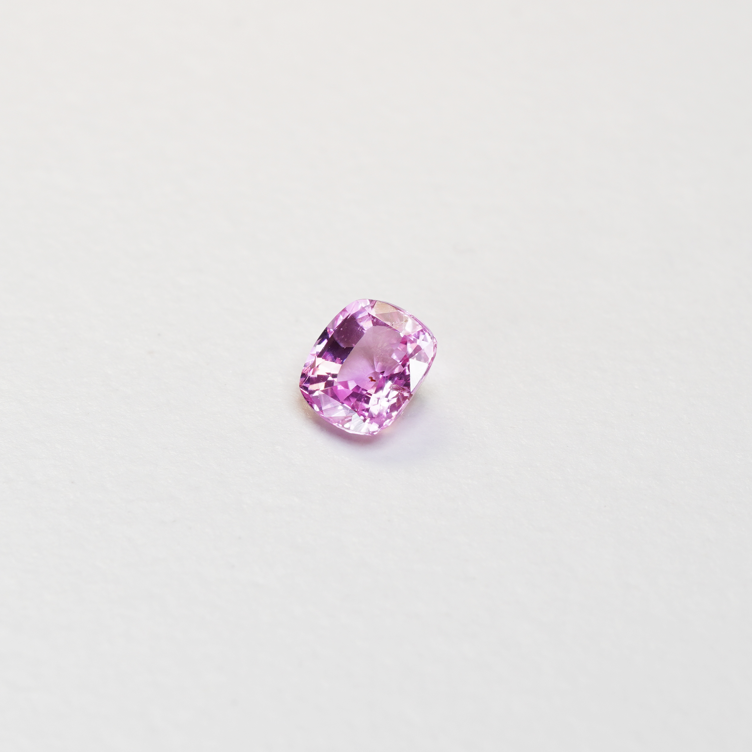 1.1 carat cushion cut pink sapphire