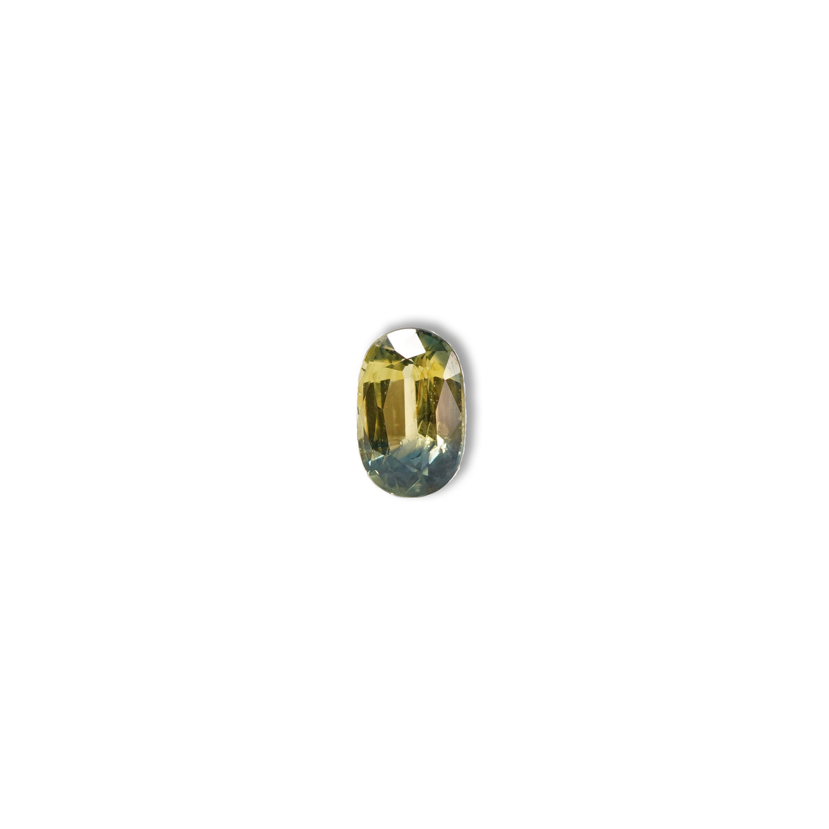 Australian Teal 0.95CT Cushion cut sapphire face-up view — Ruhuna Gemstones