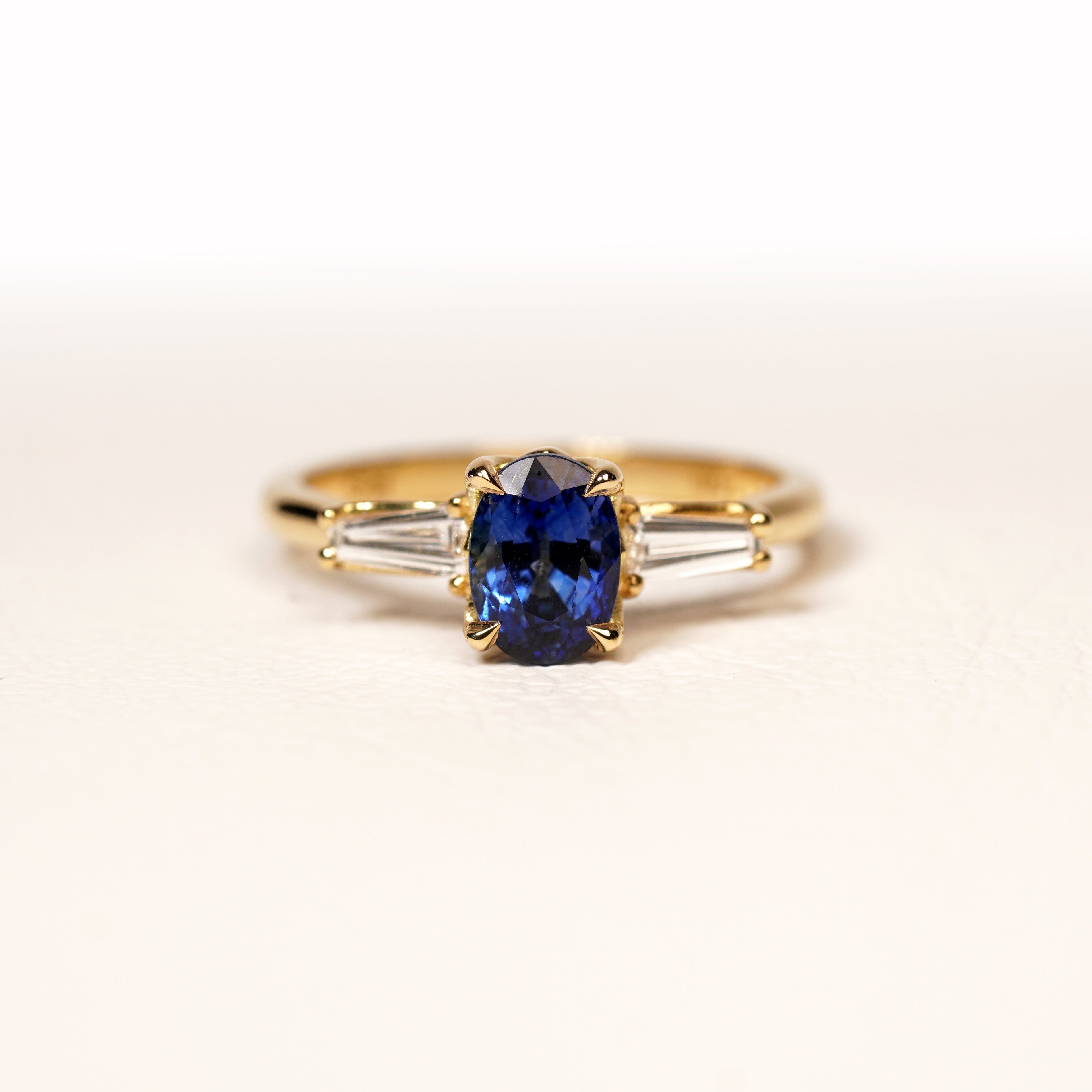 ARALIYA 1.5CT BLUE SAPPHIRE TRILOGY RING