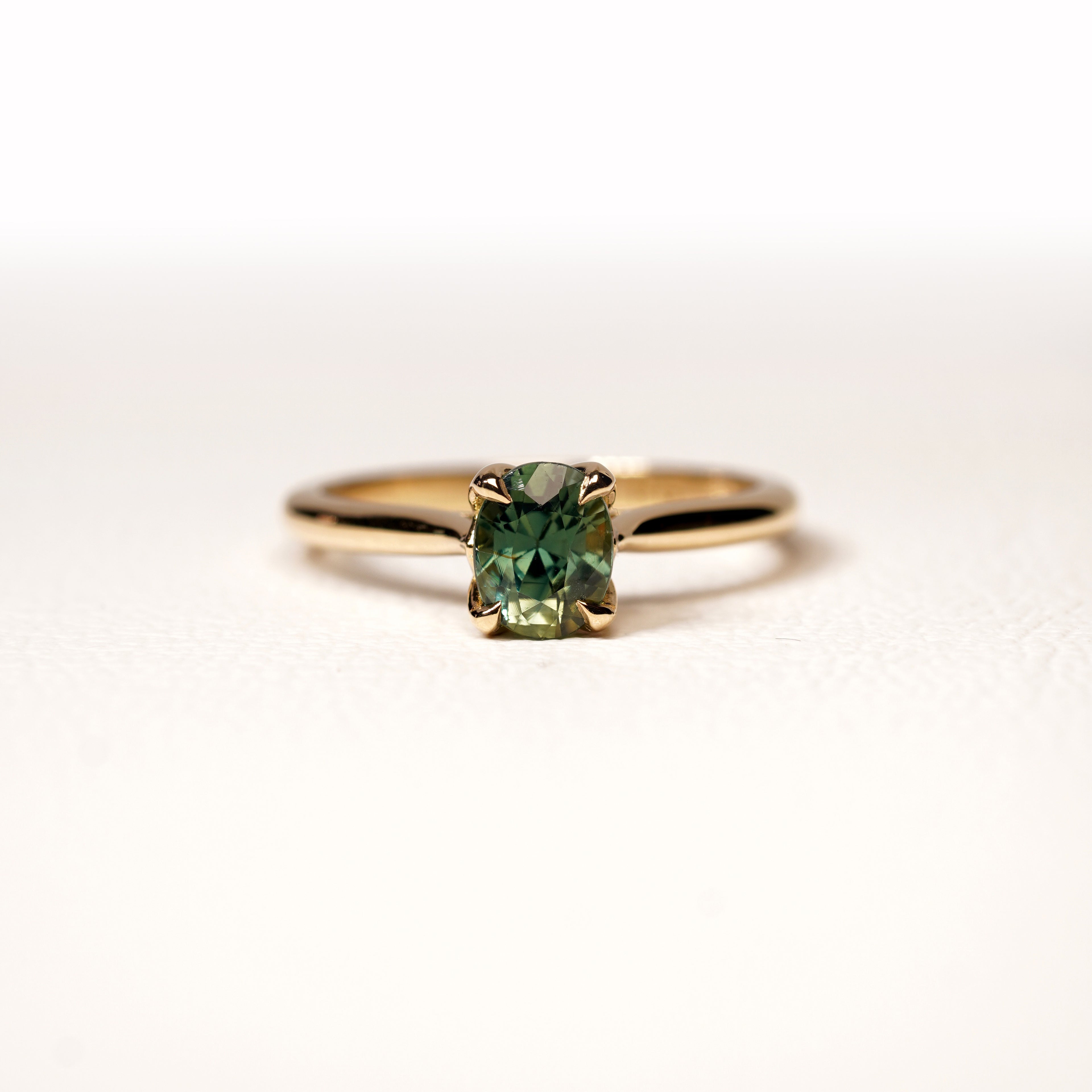 NELUM 1.2CT TEAL SAPPHIRE SOLITAIRE RING