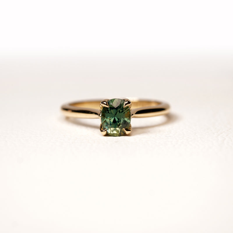 NELUM 1.2CT TEAL SAPPHIRE SOLITAIRE RING