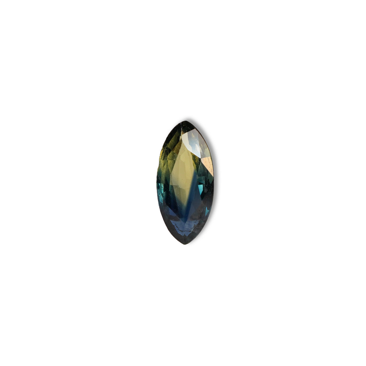 Australian Teal 1.1CT Marquise cut sapphire face-up view — Ruhuna Gemstones