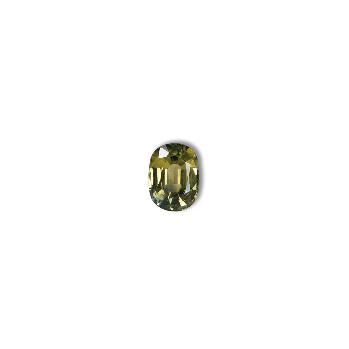 Australian Yellow 1CT Oval cut sapphire face-up view — Ruhuna Gemstones