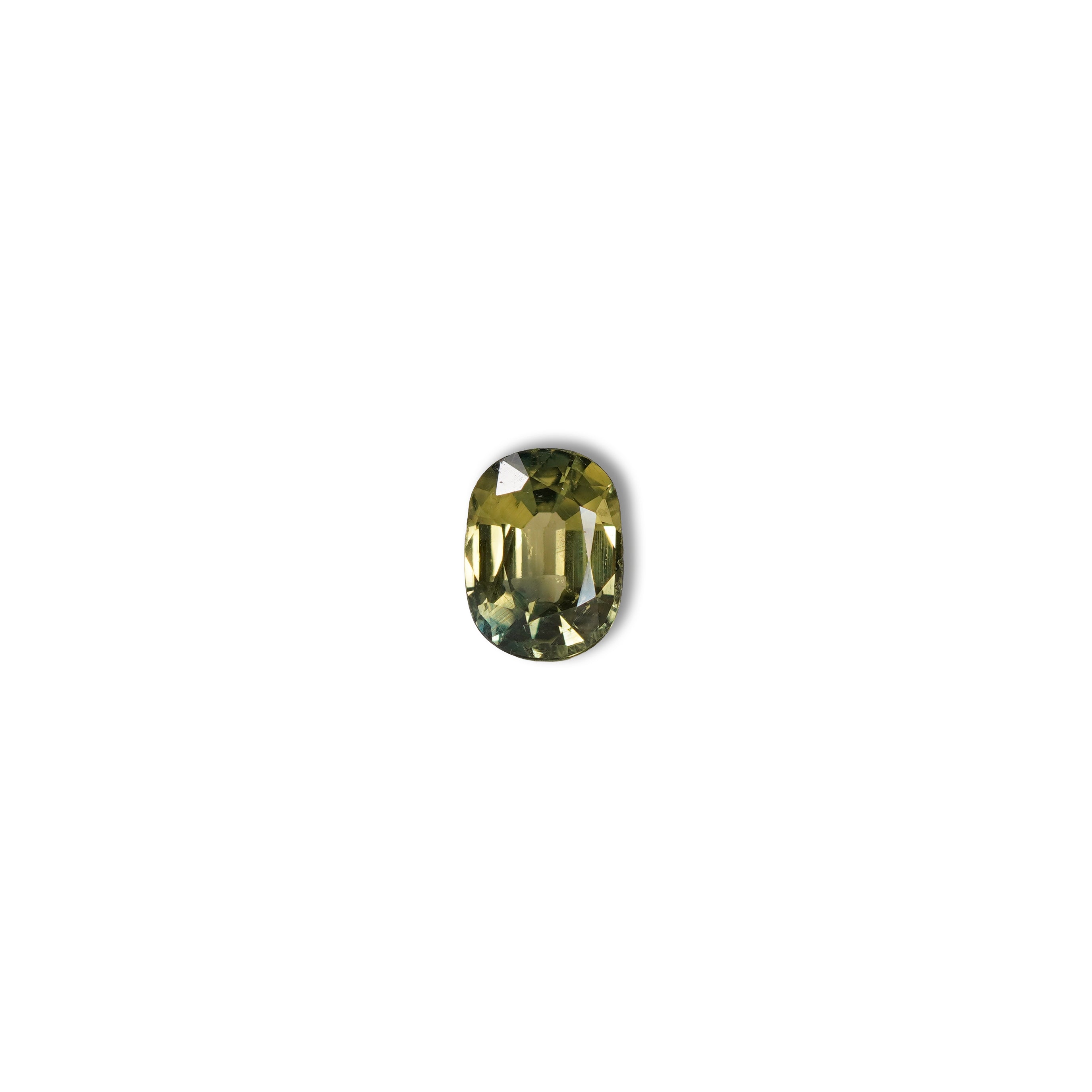 Australian Yellow 1CT Oval cut sapphire face-up view — Ruhuna Gemstones