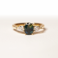 ELLA 1.25CT PARTI SAPPHIRE TRILOGY RING