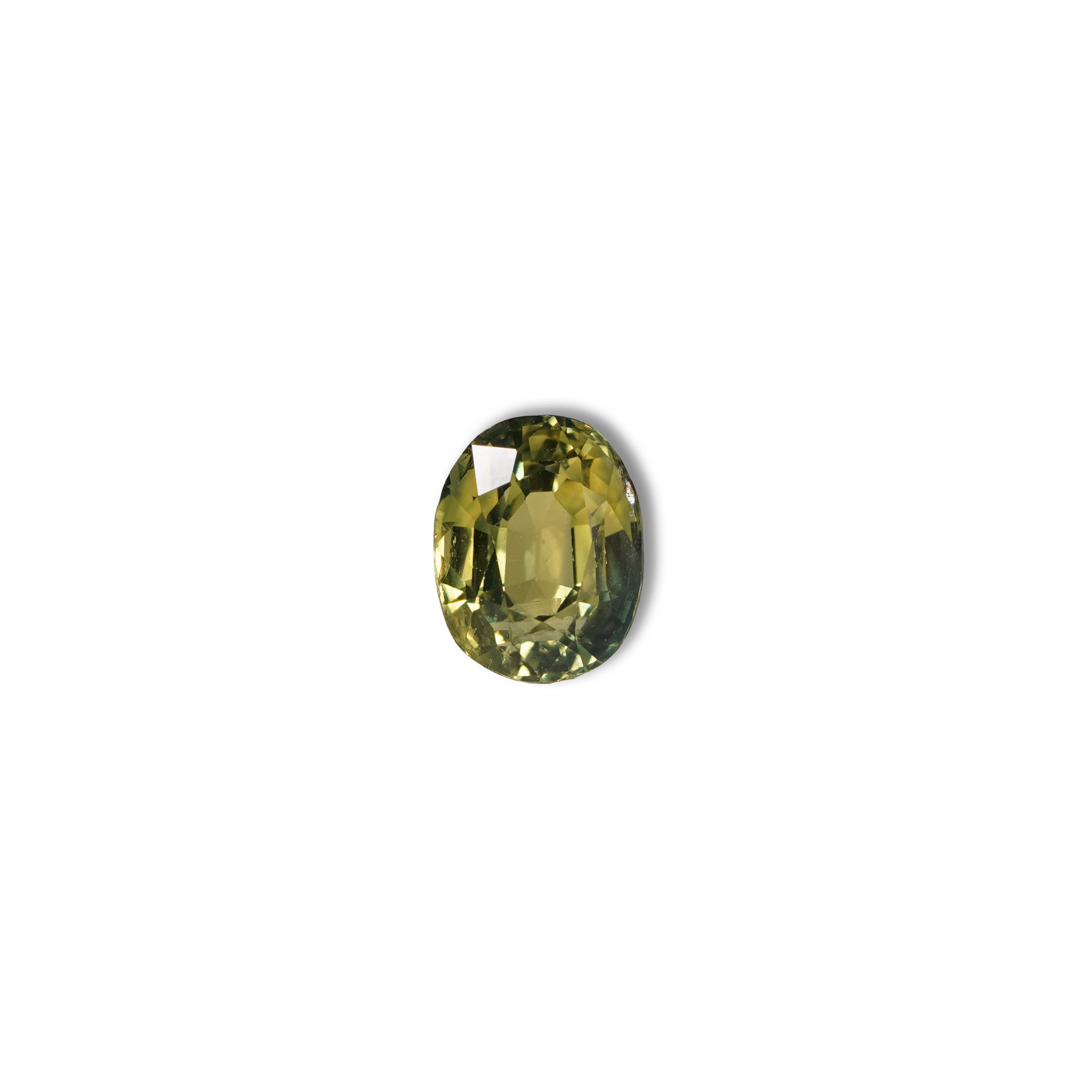 Australian Teal 1.55CT Oval cut sapphire face-up view — Ruhuna Gemstones