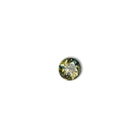 0.95ct Australian parti sapphire round — yellow-green body with vivid teal-blue line through stone — Ruhuna Gemstones