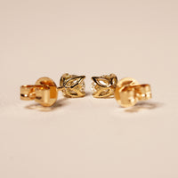 Australian Yellow 0.30CT Varya Diamond Studs side profile — Ruhuna Gemstones
