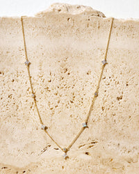 Australian Yellow 0.9CT Ayana sapphire necklace top-down view — Ruhuna Gemstones