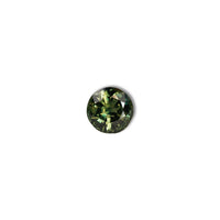 Australian 1.35CT Round cut sapphire face-up view — Ruhuna Gemstones