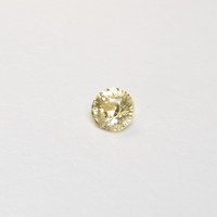 1.56 carat round cut yellow ceylon sapphire