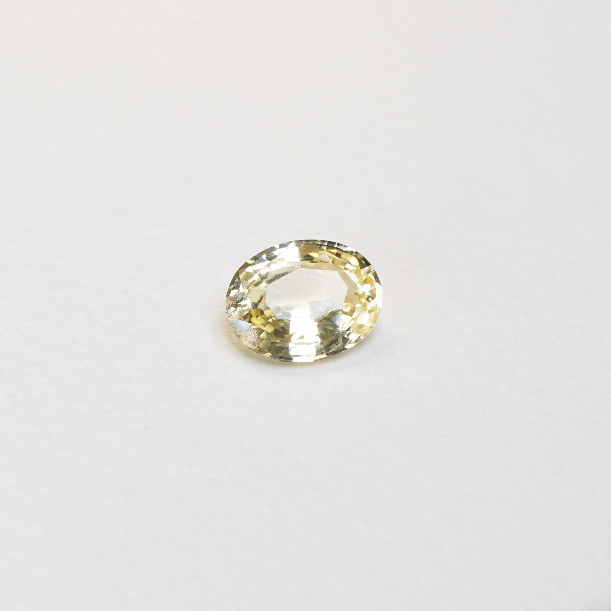 1.80 carat oval cut yellow ceylon sapphire