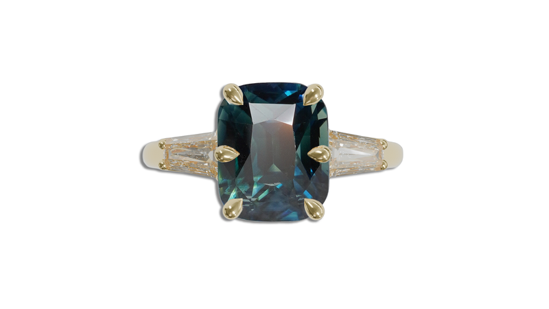 ARALIYA TRILOGY 2.64CT UNHEATED TEAL 'LAGOON' SAPPHIRE