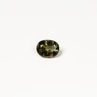 1.70ct Australian parti sapphire oval — deep olive to forest green, face-up view — Ruhuna Gemstones