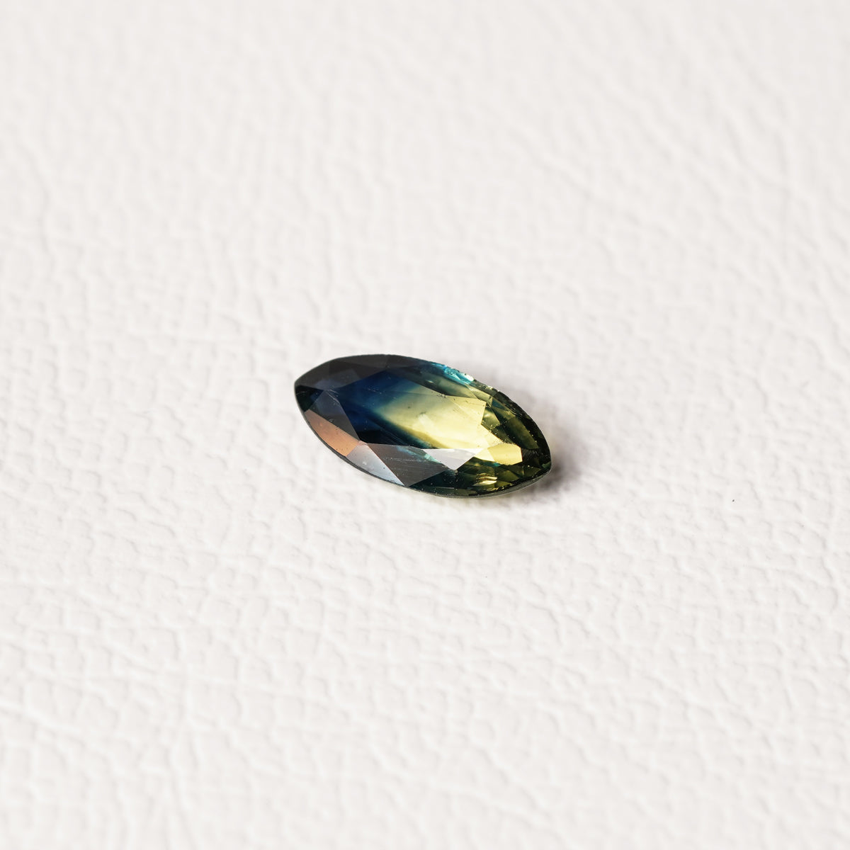 Australian Teal 1.1CT Marquise cut sapphire side profile — Ruhuna Gemstones