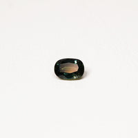 Australian Teal 1.15CT Oval cut sapphire top-down view — Ruhuna Gemstones