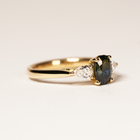 ELLA 1.25CT PARTI SAPPHIRE TRILOGY RING