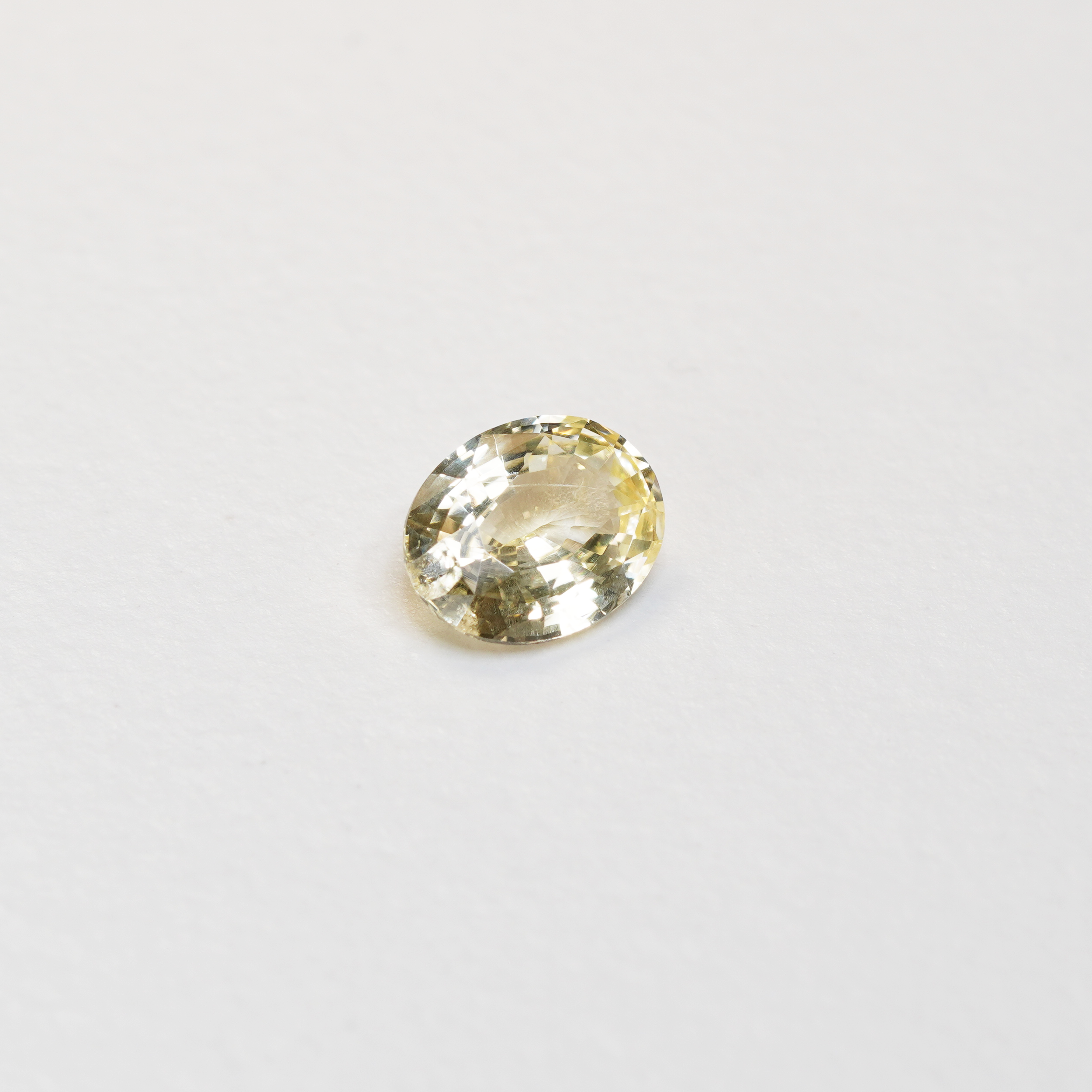 1.80 carat oval cut yellow ceylon sapphire