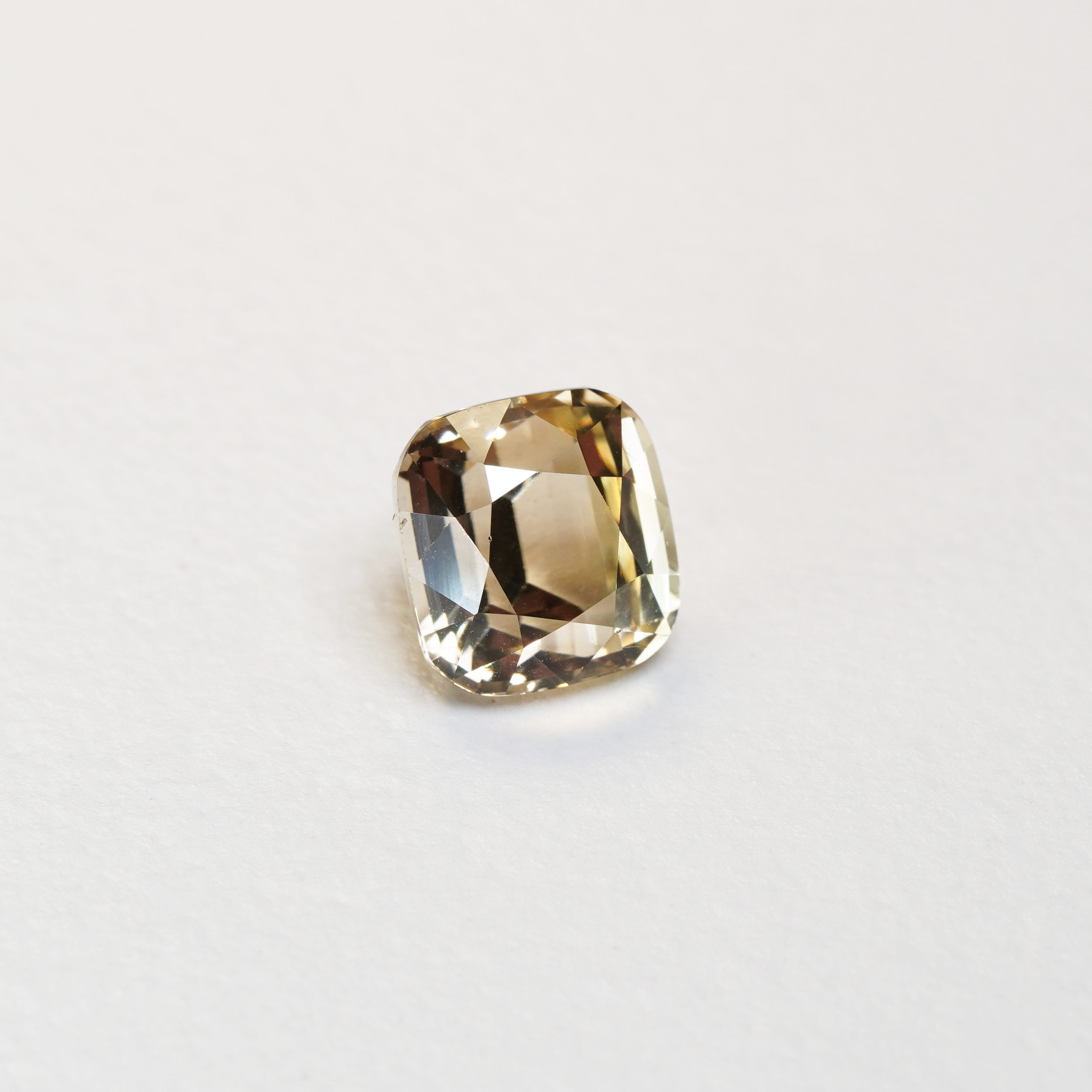 3.64 carat cushion cut yellow tourmaline