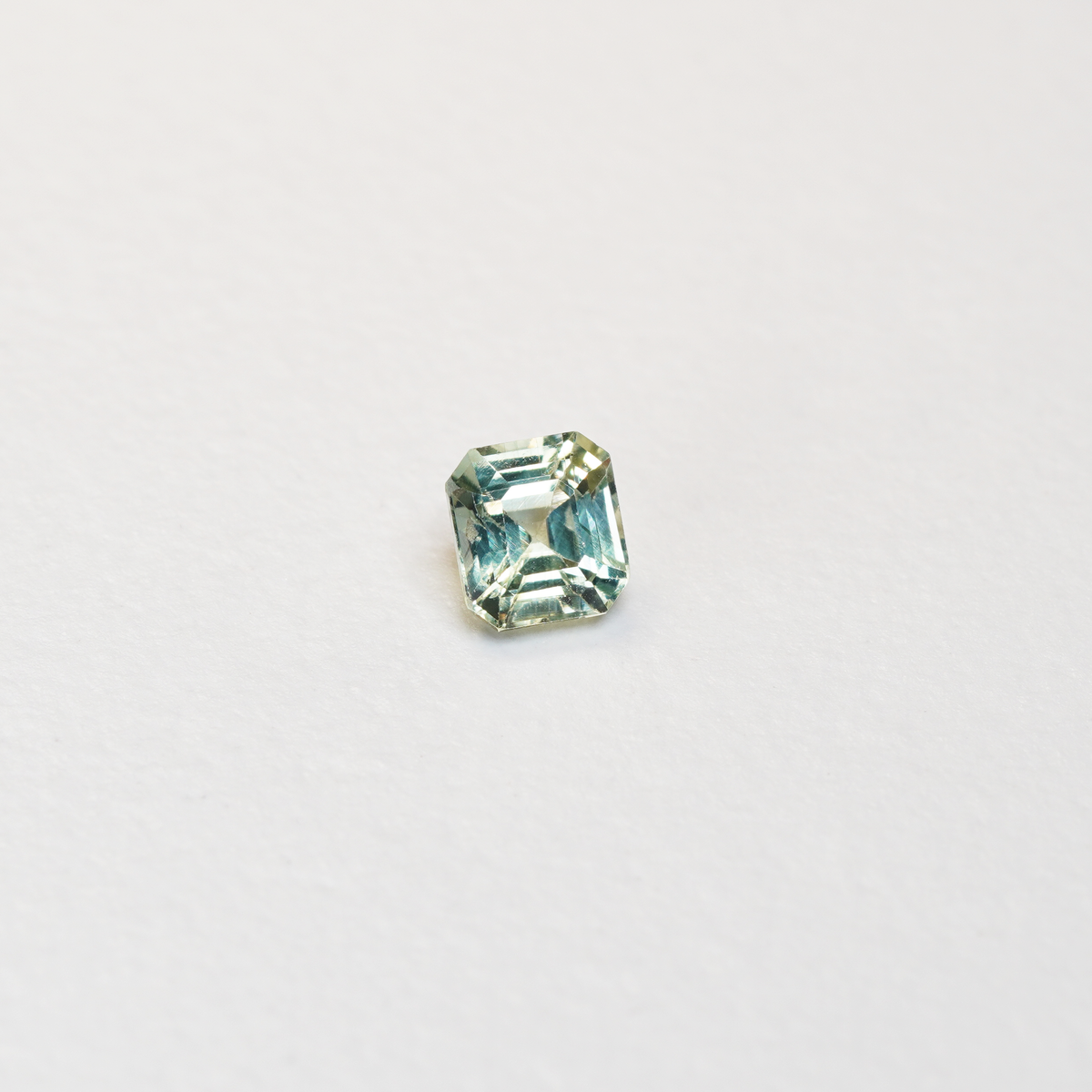 1 carat asscher cut parti mint green sapphire 