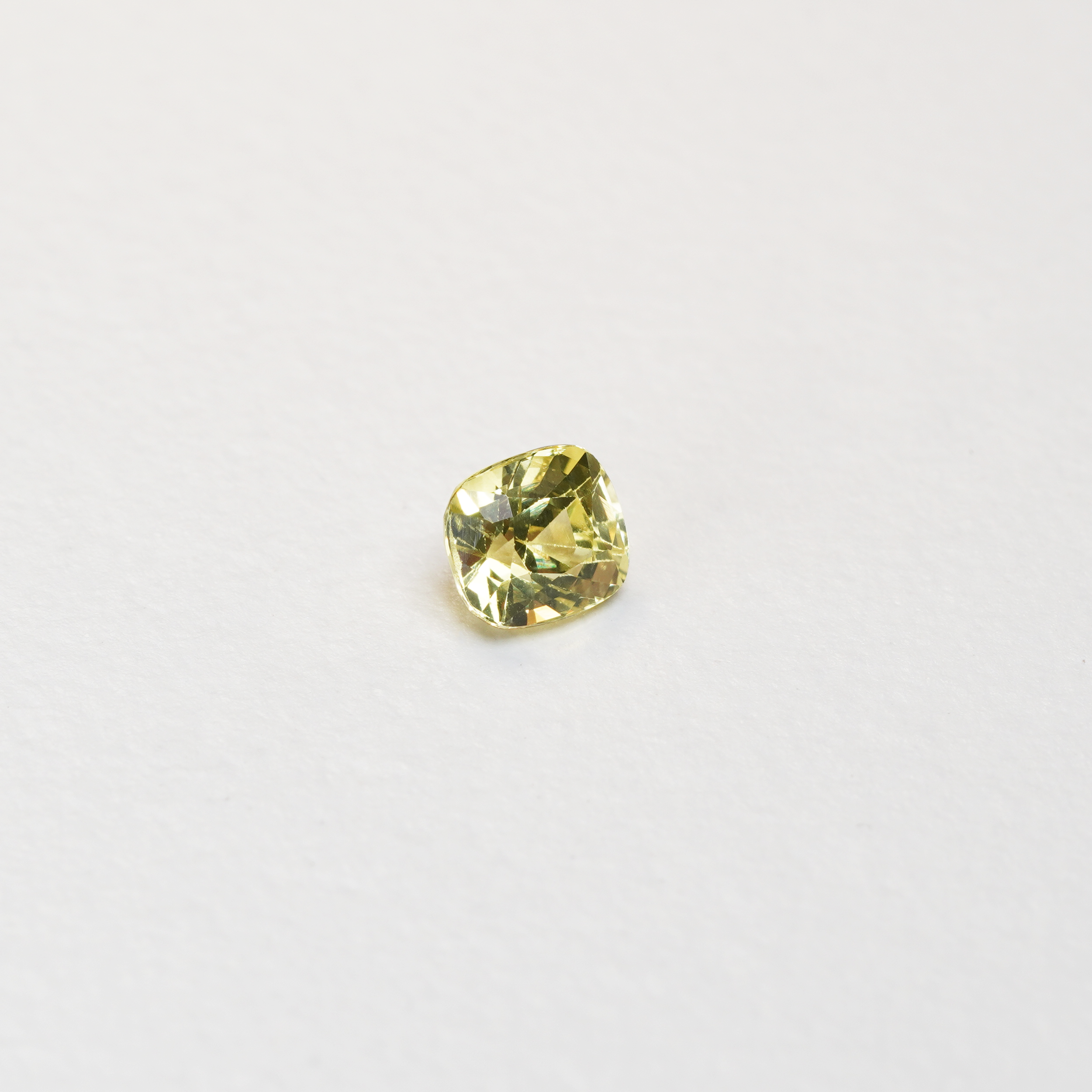 1.1 carat cushion cut yellow sapphire