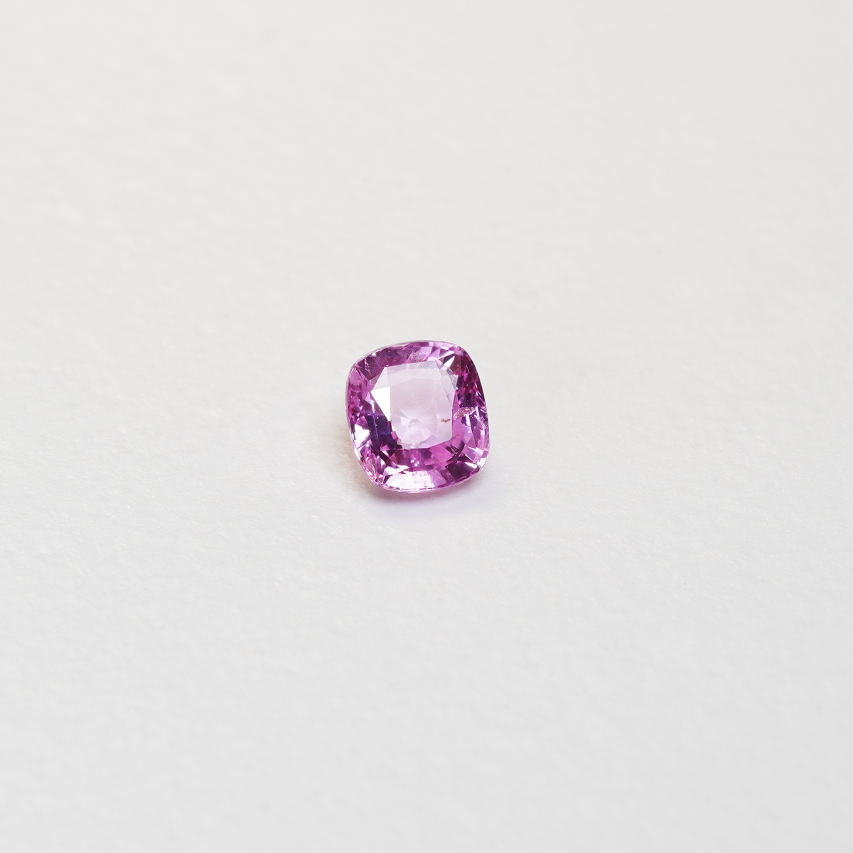 1.1 carat cushion cut pink sapphire