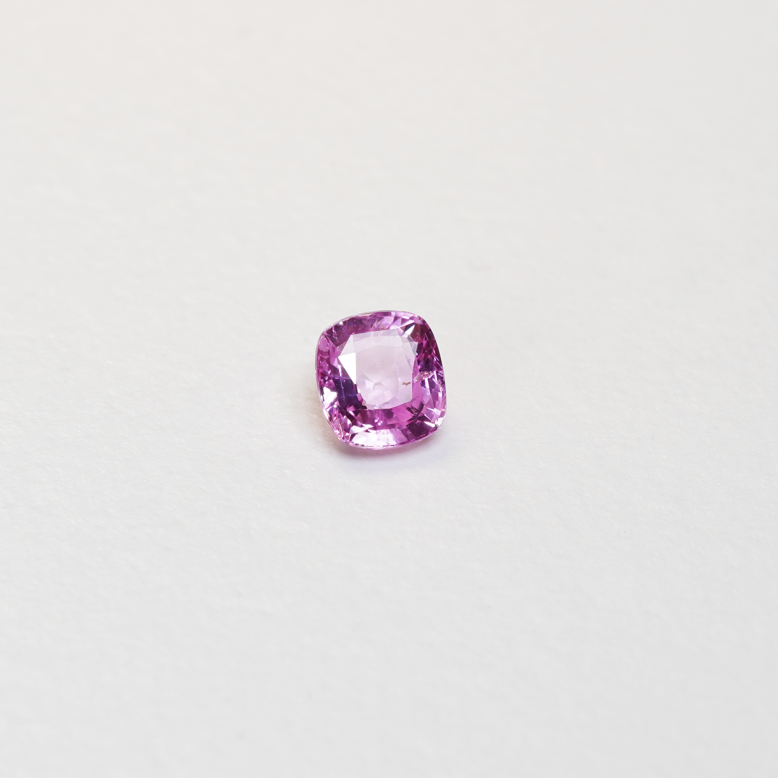1.1 carat cushion cut pink sapphire