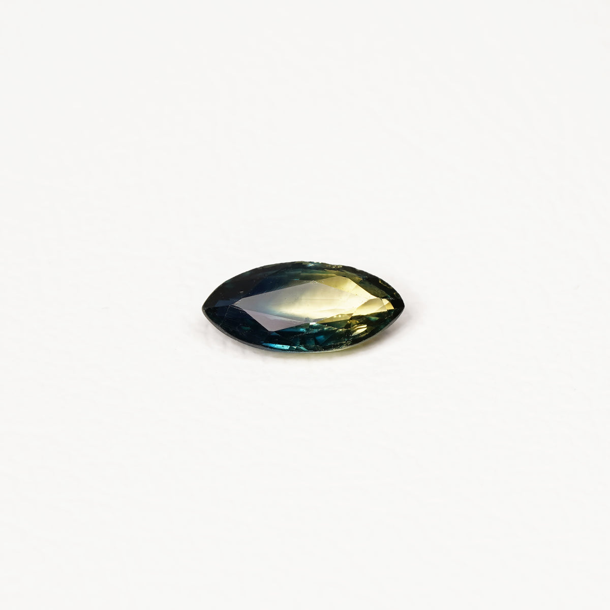 Australian Teal 1.1CT Marquise cut sapphire top-down view — Ruhuna Gemstones