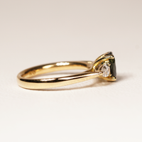 ELLA 1.25CT PARTI SAPPHIRE TRILOGY RING