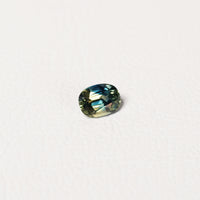 Australian Blue 0.8CT Oval cut sapphire top-down view — Ruhuna Gemstones