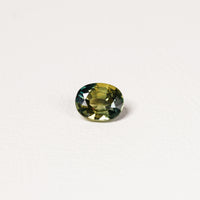 Australian Teal 1.55CT Oval cut sapphire top-down view — Ruhuna Gemstones